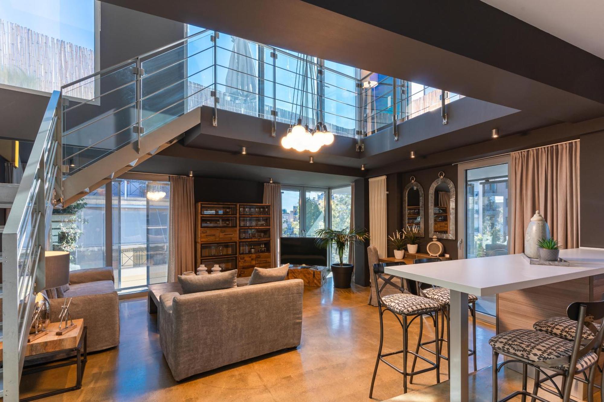 Ma Maison No5 Penthouse Loft, Private Heated Pool, Acropolis View, Ultra High Speed Internet 300 Mbps, Short Walk To Acropolis, Parking Upon Request, 1' From Metro 雅典 外观 照片